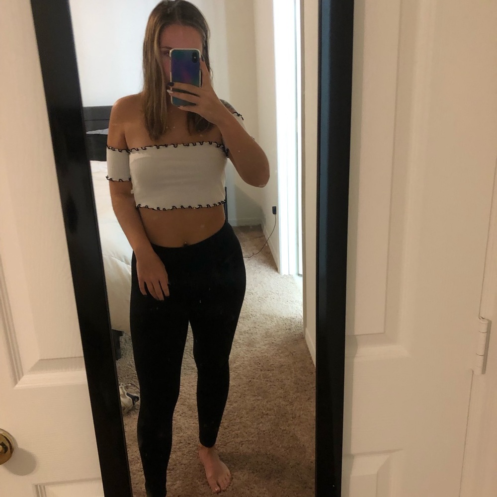 White crop top